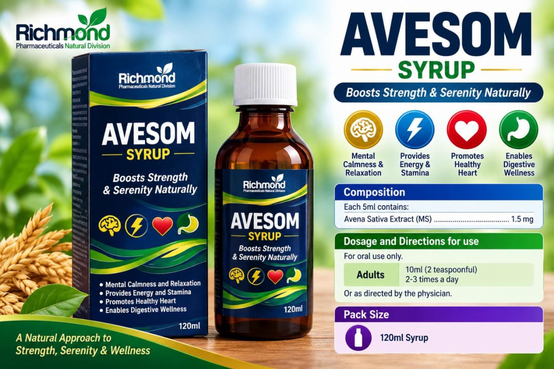 AVESOM Natural Calm and Sustained Vitality